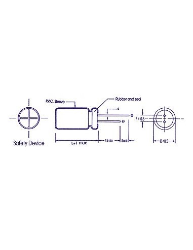 CONDENSATEUR CHIMIQUE RADIAL 2.2µF / 350V