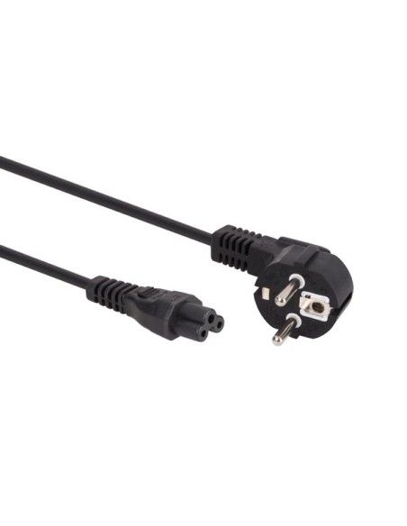 POWER CORD BLACK CEE 7/7 90° + C5 L 1.8 m H05VV-F 3G0.75 mm²