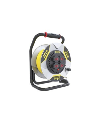 STANLEY FATMAX PROFESSIONAL NEOPRENE CABLE REEL WITH ANTI-TWIST SYSTEM - 25 m - 3G2.5 - 4 SOCKETS