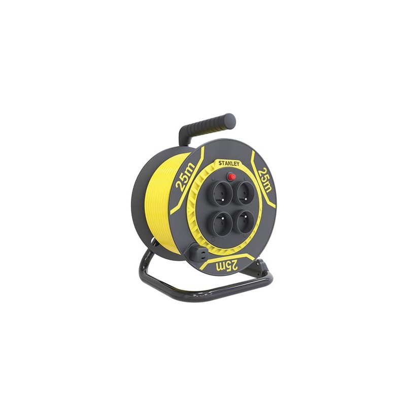 STANLEY - PVC CABLE REEL - 25 m - 3G1.5 - 4 SOCKETS