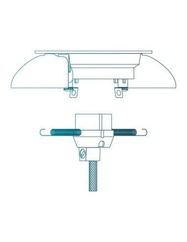 recessed ceiling fixture GU10 - curved - white