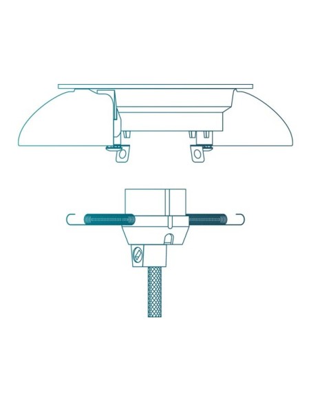 inbouw plafondarmatuur GU10 - gebogen - wit