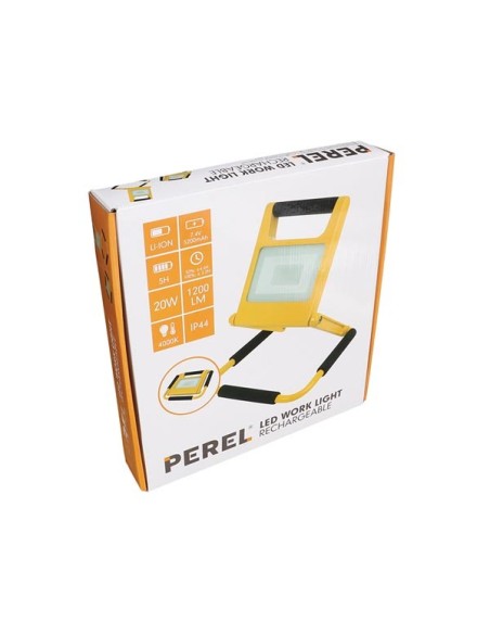 SLIM DESIGN RECHARGEABLE LED WORK LIGHT - 20 W - 4000 K