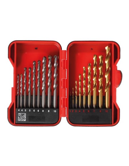 MASONRY DRILL SET - 9 pcs + HSS DRILL SET - 9 pcs