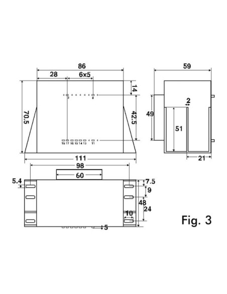 EXPERIMENT TRANSFORMER 50VA 1 x 6-9-12-15-18-24V / 1 x 2.08A