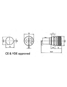 FUSE HOLDER 5 x 20mm, PANEL MOUNTING 2