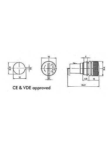 ZEKERINGHOUDER VOOR CHASSISMONTAGE 5 x 20mm