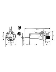 ZEKERINGHOUDER VOOR CHASSISMONTAGE 6.35 x 31.8mm 2