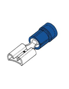 VROUWELIJKE CONNECTOR 4.8mm BLAUW