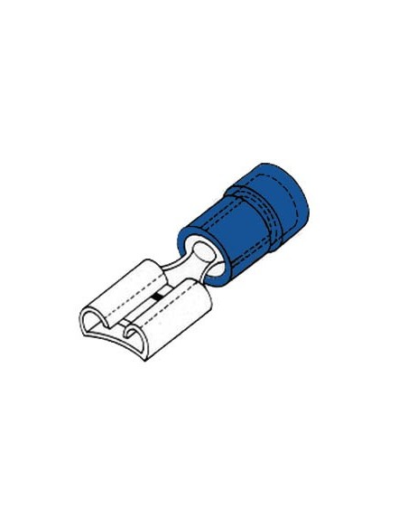 FEMALE CONNECTOR 4.8mm BLUE