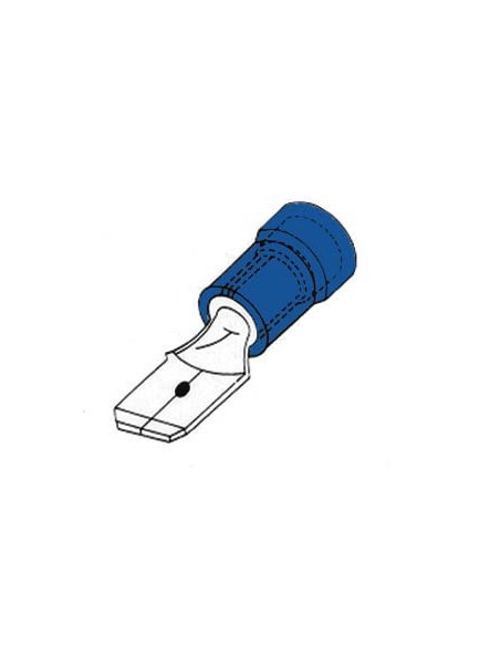 MALE CONNECTOR 4.8mm BLUE