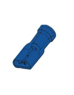 CLIP FEMELLE ISOLE 6.4mm BLEU