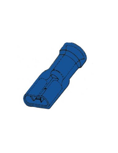 CLIP FEMELLE ISOLE 6.4mm BLEU