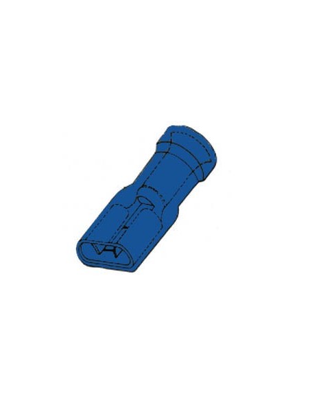 INSULATED FEMALE CONNECTOR 6.4mm BLUE