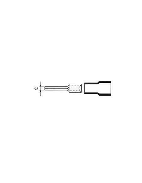 COSSE FEMELLE CYLINDRIQUE BLEU