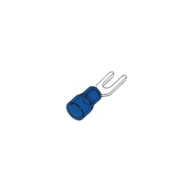 FORKED SPADE BLUE 3.7mm