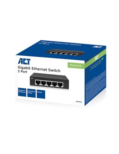 10/100/1000 Mbps netwerkschakelaar 5 poorten -...