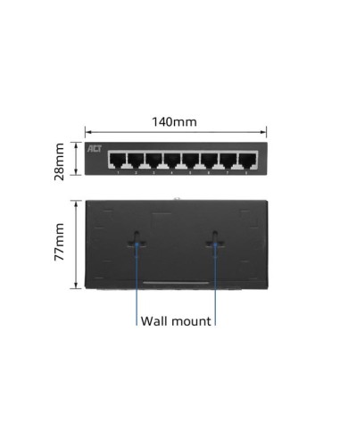 10/100/1000 Mbps Netzwerk-Switch 8 Ports -...
