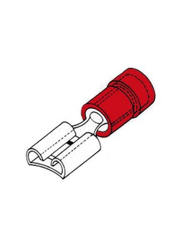 FEMALE CONNECTOR 2.8mm RED