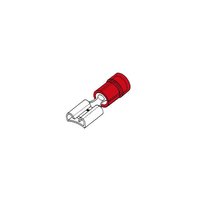 FEMALE CONNECTOR 2.8mm RED