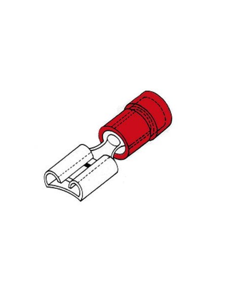 COSSE FEMELLE 6.4mm ROUGE