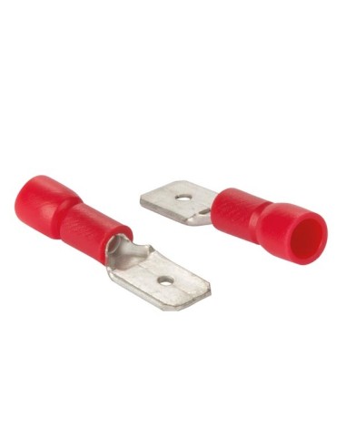 MALE CONNECTOR 6.4mm RED