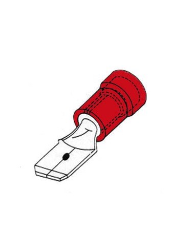 MALE CONNECTOR 2.8mm RED