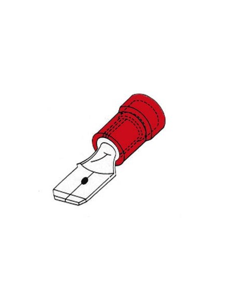 FLACHSTECKER 2,8 mm ROT