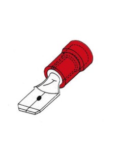 FLACHSTECKER 4,8 mm ROT