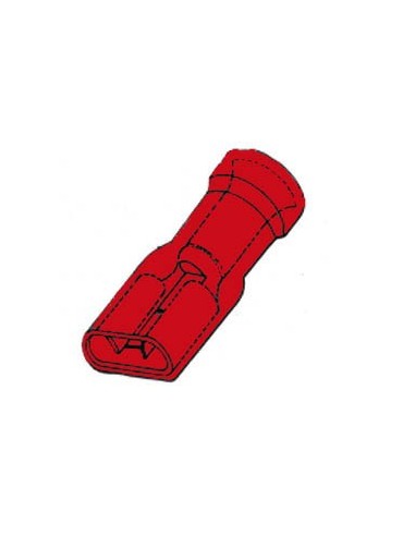 INSULATED FEMALE CONNECTOR 6.4mm RED