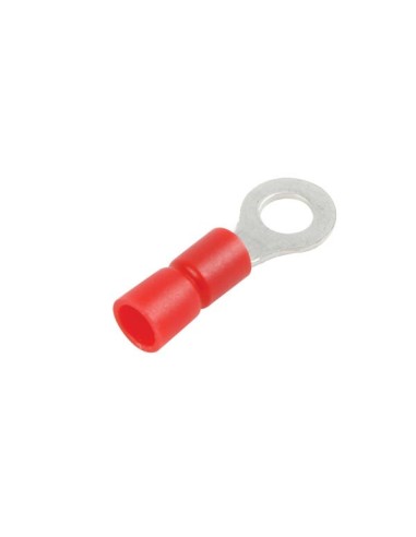 TERMINAL AISLADO TIPO REDONDO  4.3mm - ROJO