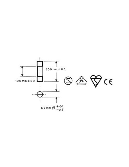 FUSE 5 x 20mm SLOW 0.25A (10pcs/box)