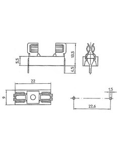 PORTE-FUSIBLE POUR CI 5x20mm 2