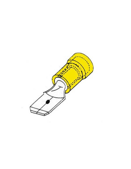 COSSE MALE 6.4mm JAUNE
