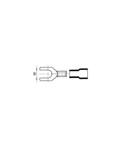 COSSE A FOURCHE 6.4mm - JAUNE
