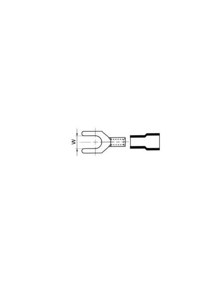 COSSE A FOURCHE 6.4mm - JAUNE