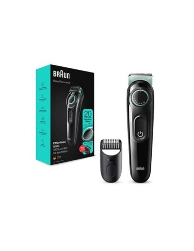 Tondeuse à barbe Braun  3 BT3321 Noir et Vert