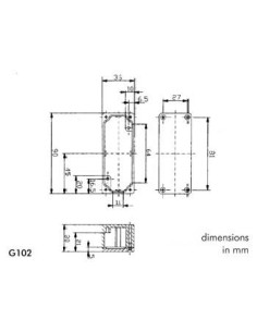 COFFRET ETANCHE EN ALUMINIUM - 90 x 36 x 30mm
