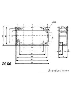 SEALED DIE-CAST ENCLOSURE - ALUMINIUM -115 x 65 x 30 mm