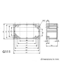 SEALED DIE-CAST ENCLOSURE - ALUMINIUM -115 x 65 x 55 mm