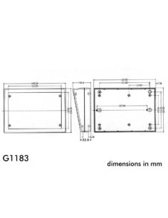 KEYBOARD ENCLOSURE - GREY - 189 x 134 x 32/55 mm
