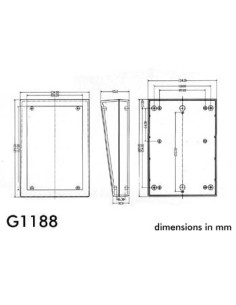 KEYBOARD ENCLOSURE - GREY - 134 x 189 x 32/55 mm