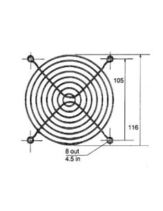 FINGER GUARD FOR BLOWER 120 x 120mm 2