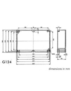 ABGEDICHTETES GESPRITZTES GEHÄUSE - ALUMINIUM 222 x 146 x...