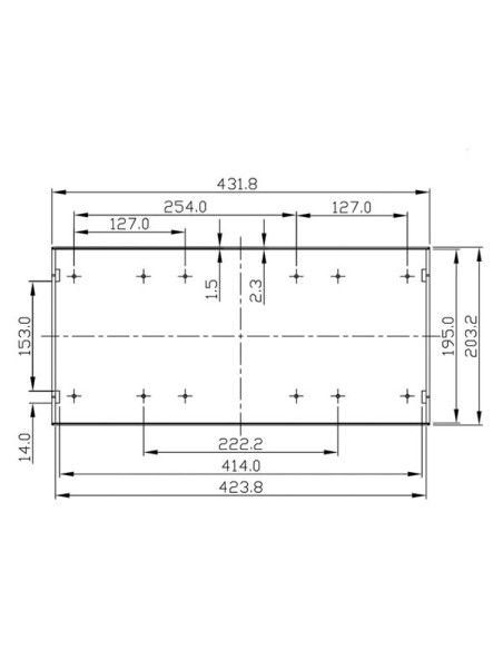 BOÎTIERS ABS 19" POUR MONTAGE EN RACK - 1U