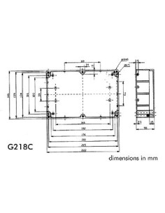 SEALED POLYCARBONATE BOX - LIGHT GREY -  220 x 146 x 55...