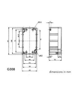 COFFRET ETANCHE EN ABS - GRIS FONCE 115 x 65 x 55mm