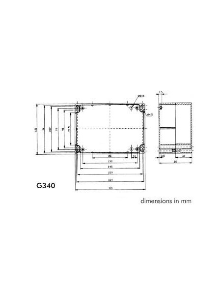COFFRET ETANCHE EN ABS - GRIS FONCE 171 x 121 x 80mm