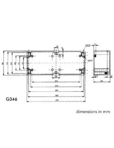 SEALED ABS ENCLOSURE - DARK GREY - 195 x 80 x 55 mm