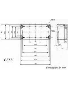 ABS-GEHÄUSE - WASSERDICHT - DUNKELGRAU - 160 x 80 x 55 mm